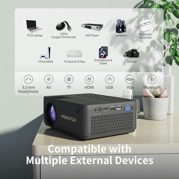 مینی ویدیوپروژکتور برند WEWATEH V10 Pro - تصویر 2