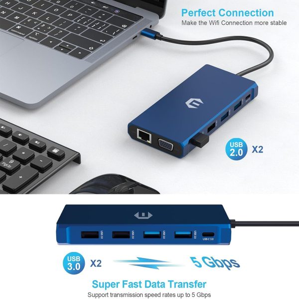 هاب تایپ سی ۱۲ پورتOBERSTER USB-C Hub 12 in 1 - تصویر 4