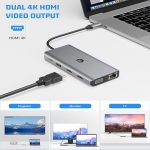 هاب 12پورت تایپ سی 100وات USB C Docking Station - تصویر 4