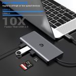 هاب 12پورت تایپ سی 100وات USB C Docking Station - تصویر 2