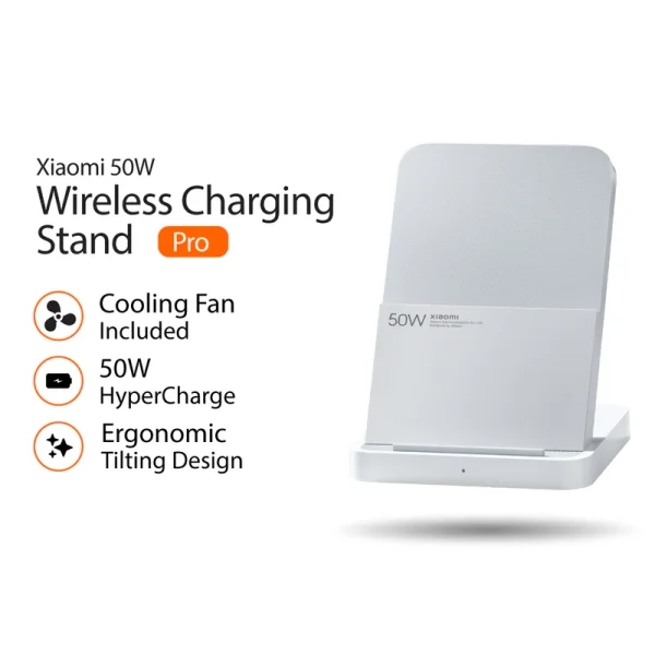 شارژر وایرلس شیائومی استندی Xiaomi 50W Wireless Charging Stand Pro - تصویر 8