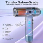 سشوار حرفه ای پرقدرت یونی با نازل مغناطیسی برند Tensky - تصویر 5