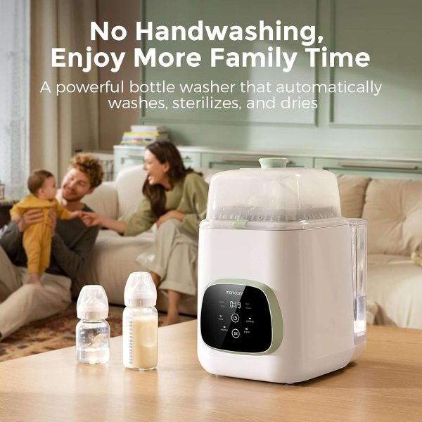 دستگاه شستشو، استریل و خشک‌کن شیشه شیر Momcozy KleanPal Pro – تمیزکننده همه‌کاره لوازم کودک  نمایشگاهی - تصویر 3