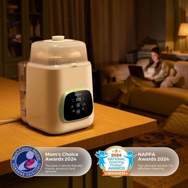 دستگاه شستشو، استریل و خشک‌کن شیشه شیر Momcozy KleanPal Pro – تمیزکننده همه‌کاره لوازم کودک  نمایشگاهی - تصویر 2