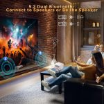 مینی ویدئو پروژکتور برند Jimveo مدل E18 با فوکوس خودکار و قابل حمل - Image 2