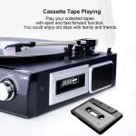 گرامافون بلوتوثی برند DIGITNOW با تبدیل وینیل به MP3 و پخش کاست، رادیو AM/FM، و ریموت - Image 5