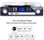 گرامافون بلوتوثی برند DIGITNOW با تبدیل وینیل به MP3 و پخش کاست، رادیو AM/FM، و ریموت - Image 2
