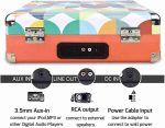 گرامافون بلوتوثی برند DIGITNOW مدل M46-A2M پخش وینیل با اسپیکر استریو، رادیو AM/FM و ضبط روی USB و کارت حافظه - تصویر 3