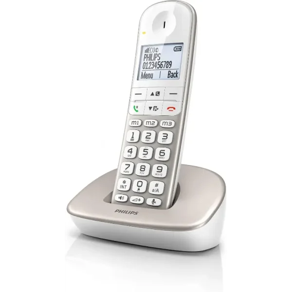 تلفن بی‌سیم فیلیپس مدل XL4901S با دکمه‌های بزرگ و نمایشگر خوانا - تصویر 5