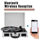 گرامافون چمدانی برند DIGITNOW مدل M422-CA پخش سه‌سرعته با اسپیکر استریو،  و RCA - Image 2