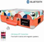 گرامافون بلوتوثی برند DIGITNOW مدل M46-A2M پخش وینیل با اسپیکر استریو، رادیو AM/FM و ضبط روی USB و کارت حافظه - تصویر 6