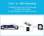 گرامافون بلوتوثی برند DIGITNOW با تبدیل وینیل به MP3 و پخش کاست، رادیو AM/FM، و ریموت - Image 4