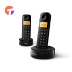 تلفن بی‌سیم فیلیپس مدل D1602B دو گوشی (Twin) با قابلیت ارتباط داخلی