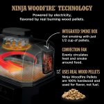 باربیکیو و اسموکر هوشمند نینجا مدل Woodfire Pro Connect XL OG951 | گریل 7 کاره بلوتوثی و ایر فرایر فضای باز {استوک} - Image 7