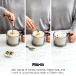 دستگاه بستنی ساز نینجا CREAMi Deluxe | 11 کاره برای تهیه دسر یخ زده، سوربه، میلک شیک، ماست و موارد دیگر | شامل 2 مخزن XL 24 اونسی قابل شستشو در ماشین ظرفشویی با درب نگهداری NC501