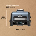 باربیکیو و اسموکر هوشمند نینجا مدل Woodfire Pro Connect XL OG951 | گریل 7 کاره بلوتوثی و ایر فرایر فضای باز {استوک} - Image 13