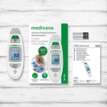 تب سنج دیجیتال Medisana TM 750 شش‌کاره با اندازه‌گیری دمای گوش و پیشانی و هشدار تب - تصویر 2