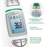 تب سنج دیجیتال Medisana TM 750 شش‌کاره با اندازه‌گیری دمای گوش و پیشانی و هشدار تب - تصویر 4
